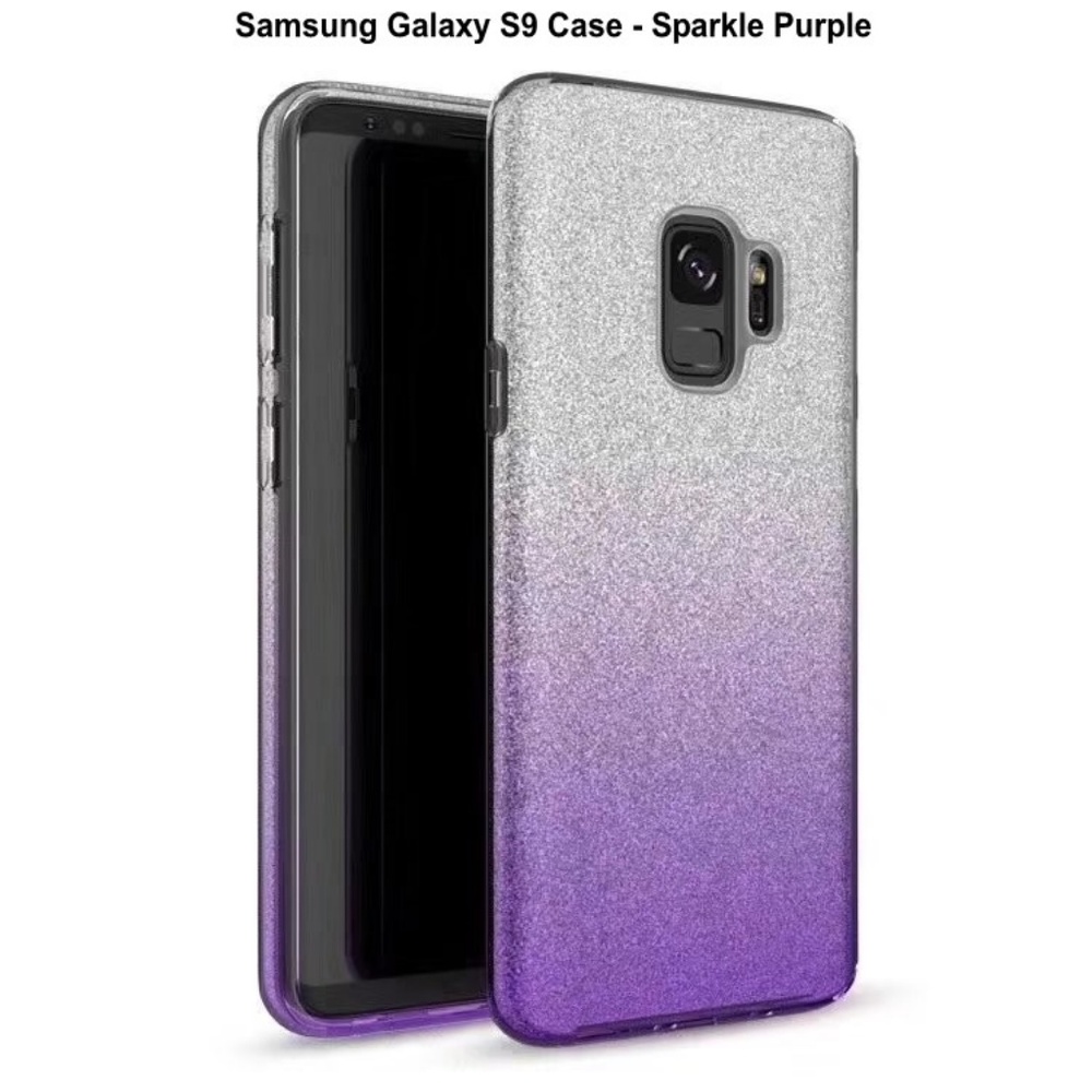 Samsung Galaxy S9 Phone Case - Sparkle Purple/Grey